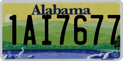 AL license plate 1AI7677