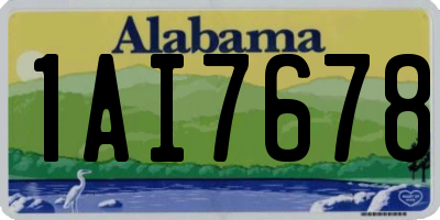 AL license plate 1AI7678