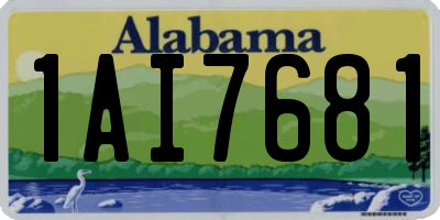 AL license plate 1AI7681