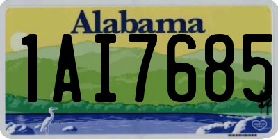 AL license plate 1AI7685