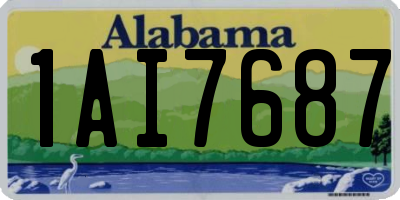 AL license plate 1AI7687