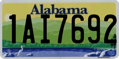 AL license plate 1AI7692