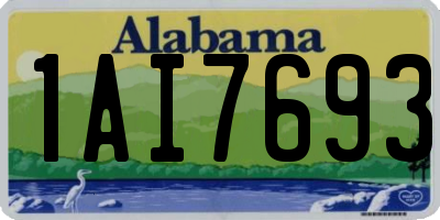 AL license plate 1AI7693