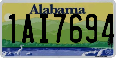 AL license plate 1AI7694