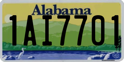 AL license plate 1AI7701