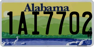 AL license plate 1AI7702