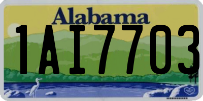 AL license plate 1AI7703