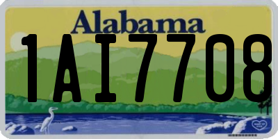 AL license plate 1AI7708