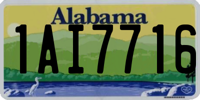 AL license plate 1AI7716