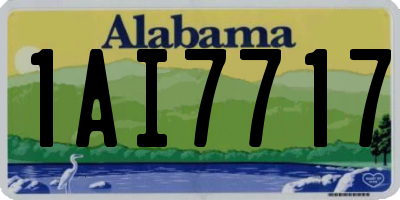 AL license plate 1AI7717