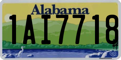 AL license plate 1AI7718