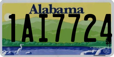 AL license plate 1AI7724