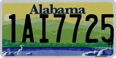AL license plate 1AI7725