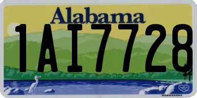 AL license plate 1AI7728