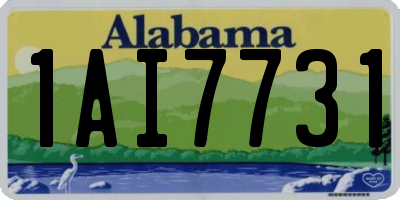 AL license plate 1AI7731
