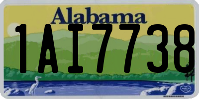 AL license plate 1AI7738