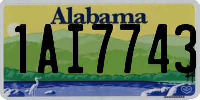 AL license plate 1AI7743