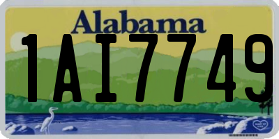 AL license plate 1AI7749