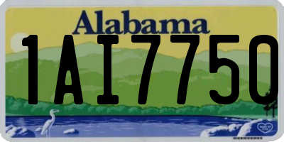 AL license plate 1AI7750