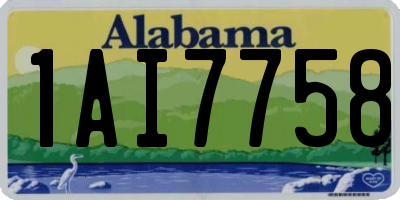 AL license plate 1AI7758