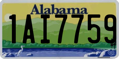 AL license plate 1AI7759