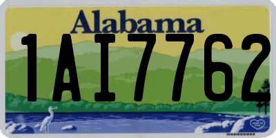 AL license plate 1AI7762
