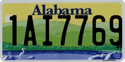 AL license plate 1AI7769