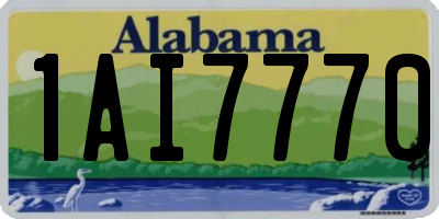 AL license plate 1AI7770