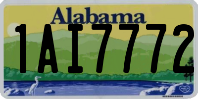 AL license plate 1AI7772