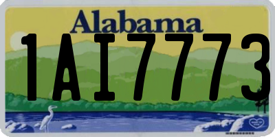AL license plate 1AI7773