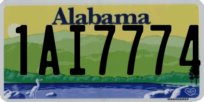 AL license plate 1AI7774