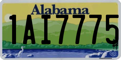 AL license plate 1AI7775