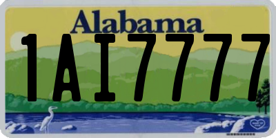 AL license plate 1AI7777