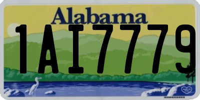 AL license plate 1AI7779