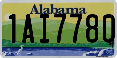 AL license plate 1AI7780
