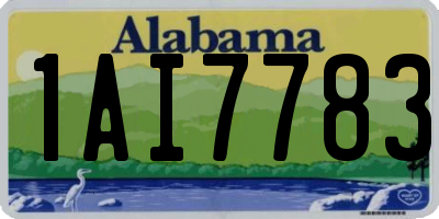 AL license plate 1AI7783