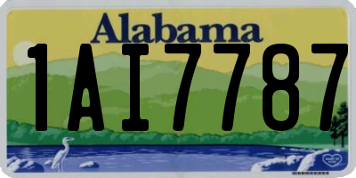 AL license plate 1AI7787