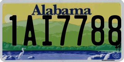 AL license plate 1AI7788