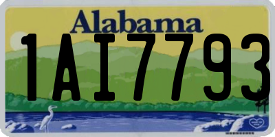 AL license plate 1AI7793