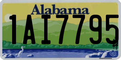 AL license plate 1AI7795