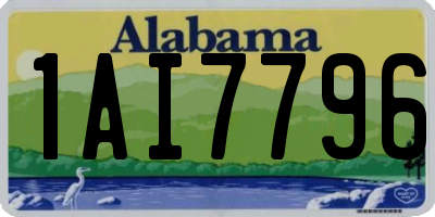 AL license plate 1AI7796