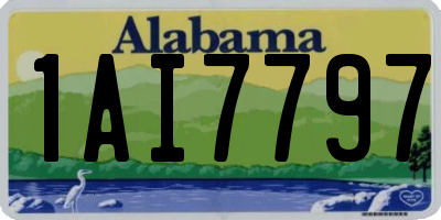 AL license plate 1AI7797