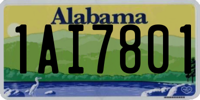 AL license plate 1AI7801