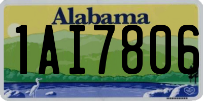 AL license plate 1AI7806