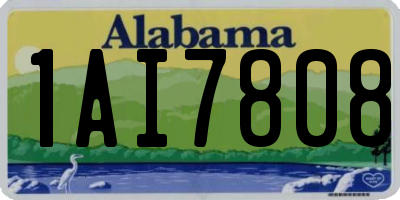 AL license plate 1AI7808