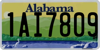 AL license plate 1AI7809