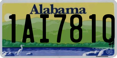 AL license plate 1AI7810