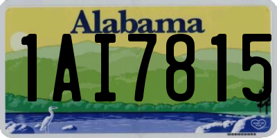 AL license plate 1AI7815