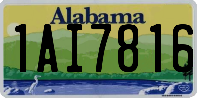 AL license plate 1AI7816