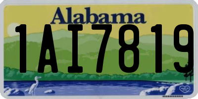AL license plate 1AI7819